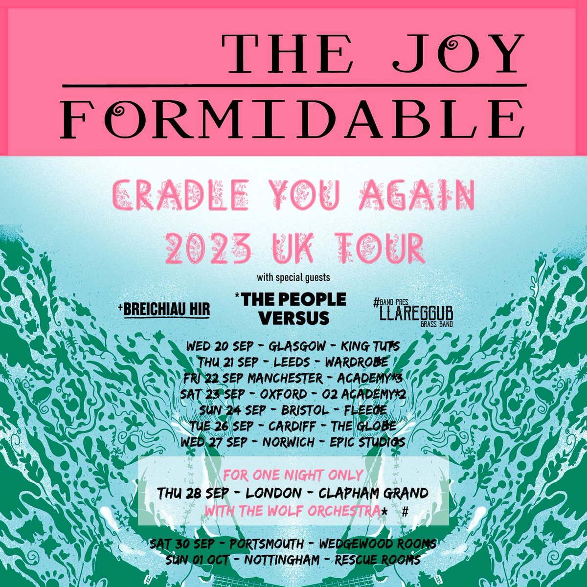 We're going on tour with The Joy Formidable! See you on the road!