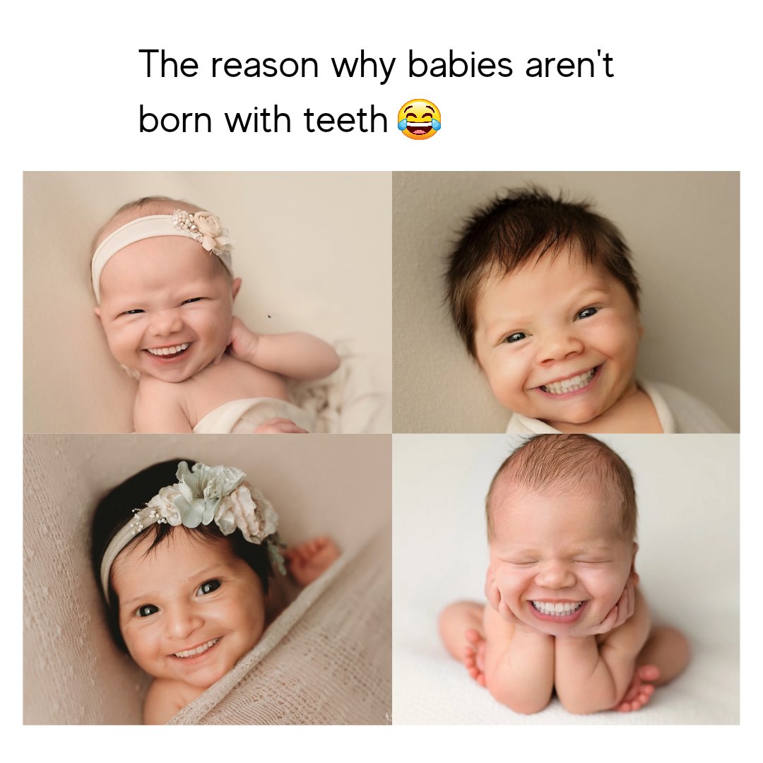 Unleashing the adorable truth behind why babies don't have teeth! 🦷✨ 

#thebrushbud #teethless #babyteeth #funny #Memes