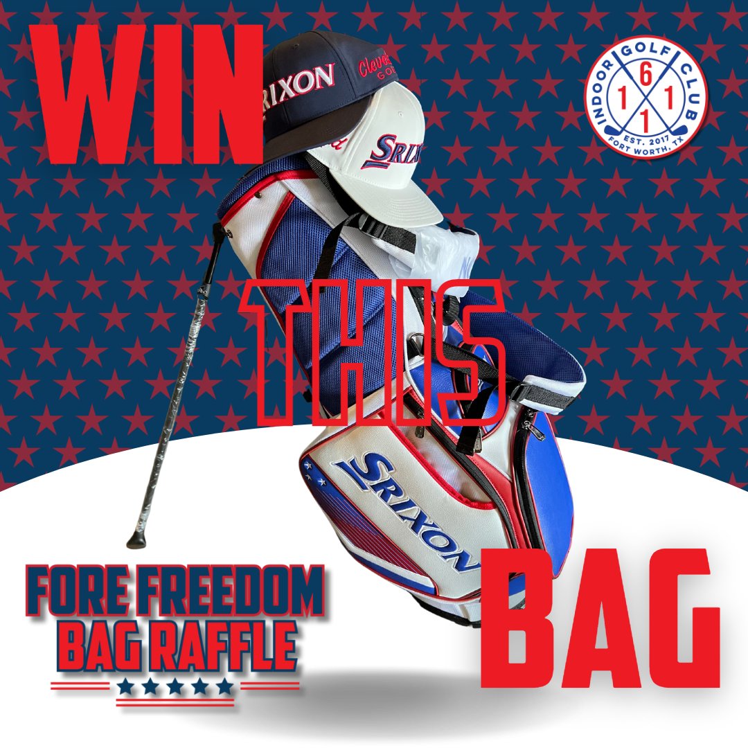 1611golf's tweet photo. ⛳🗽Ready to rock the Red, White &amp; Blue? A few days remain to enter our Fore Freedom Bag Raffle to win a Limited Edition American Flag @SrixonGolf Golf Bag. Purchase tickets in-person or online! 

#Golf #Srixon #Raffle #July4 #America #USA #GolfLife #GolfSwag https://t.co/eyZEaKpfqq