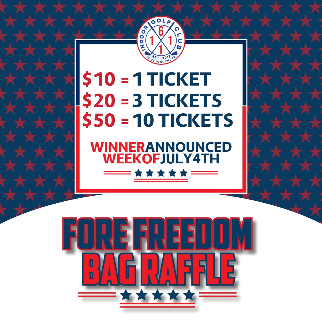⛳🗽Ready to rock the Red, White &amp; Blue? A few days remain to enter our Fore Freedom Bag Raffle to win a Limited Edition American Flag <a href="/SrixonGolf/">Srixon</a> Golf Bag. Purchase tickets in-person or online! 

#Golf #Srixon #Raffle #July4 #America #USA #GolfLife #GolfSwag