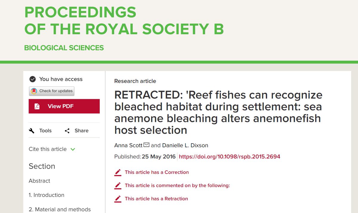 Finally! It took >2 years of painstaking work by a dedicated team of researchers - and a lot of frustration with the journal - but @royalsociety has now retracted Scott and Dixson 2016. Correcting the scientific record is a massive uphill battle. royalsocietypublishing.org/doi/10.1098/rs…