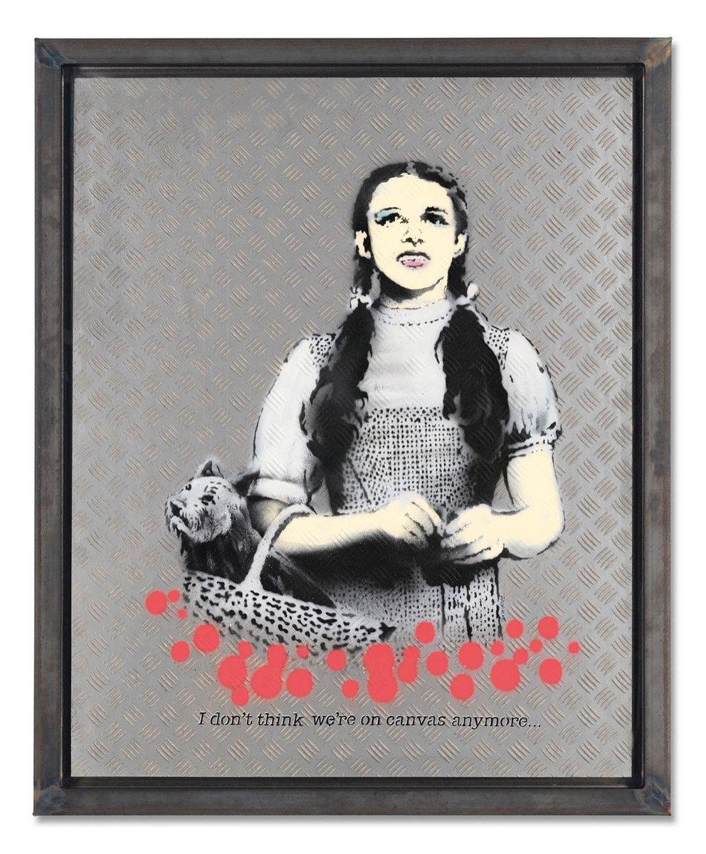 Held in the same private collection since it was acquired directly from the artist in 2011, Dorothy I Don’t Think … crackles with <a href="/banksy/">Banksy</a> deadpan conceptual wit.

Dorothy I Don't Think... by <a href="/banksy/">Banksy</a> goes under the hammer this week @christiesinc
