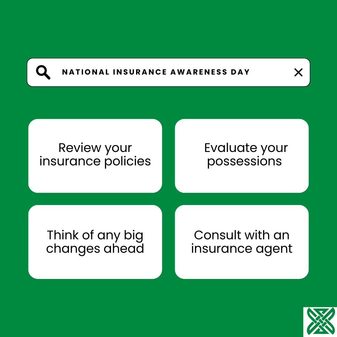 It's National Insurance Awareness Day!👏

Today is a great day to assess your insurance and review your policies to ensure your coverage aligns with your needs.