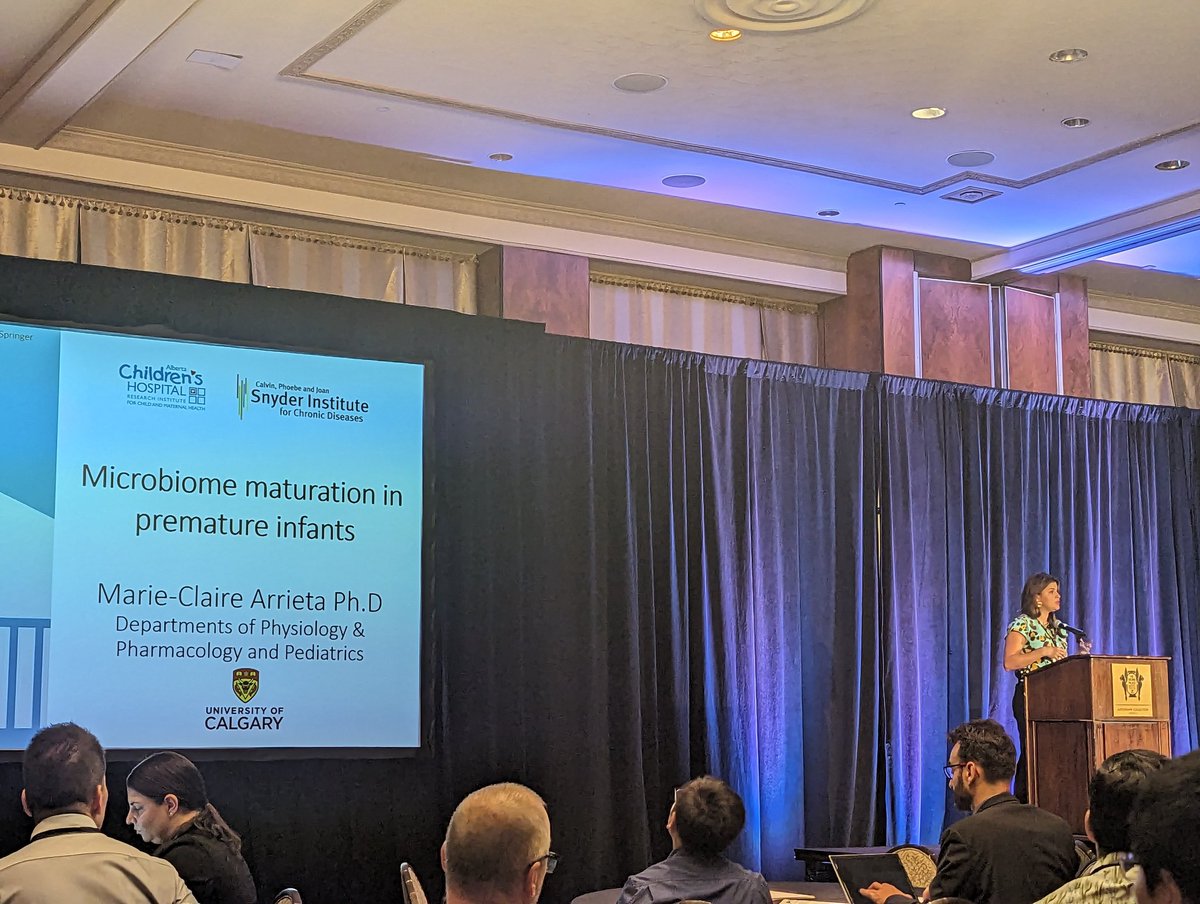 Excellent talk by fellow Canadian @ArrietaLab on the successful use of probiotics to support development of the preterm infant gut microbiota as well as potential for long-term improved health outcomes!