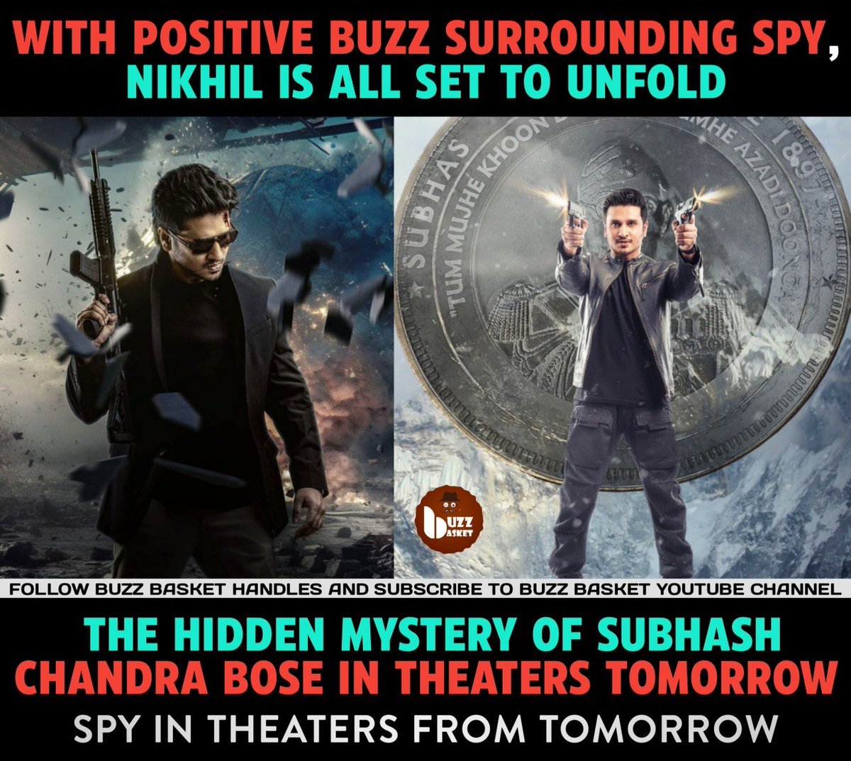 #SPY releasing in theaters tomorrow.
#SPYMovie #NikhilSiddhartha #IswaryaMenon 

@actor_Nikhil @Ishmenon @Garrybh88 @tej_uppalapati @anerudhp #Edentertainments #KRajashekarreddy @JungleeMusicSTH