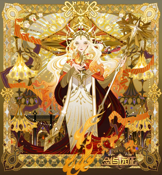 For  Arena 光焰祭司-贝琳达「辉映晨曦」 天穹之剑-阿塔利娅「锋芒」  坠落黑羽-梅特丽娅「劫火」 坠落黑羽Vs破晓阳炎