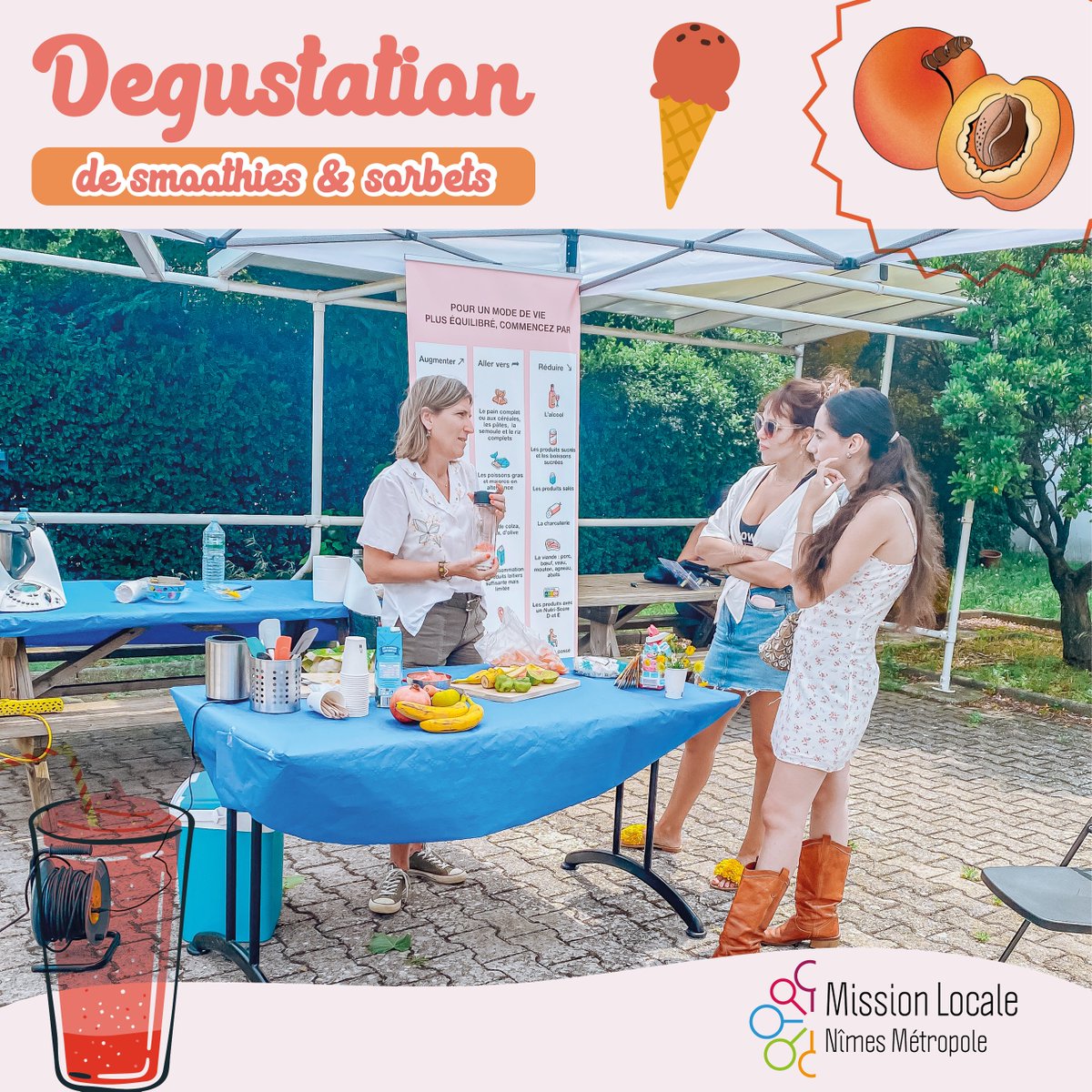 Mission Locale de Nimes Métropole (@mlnimes) on Twitter photo | DÉGUSTATIONS DE SMOOTHIES | •
Mardi 18 juin, dégustation de smoothies et échanges conviviaux autour de la nutrition avec Amandine RIBES RICOU diététicienne.
<a href="/amandine/">EIoṉ̲ Muʂⱪ ̲̲°° ⏺°</a>.r.diet | DÉGUSTATIONS DE SMOOTHIES | •
Mardi 18 juin, dégustation de smoothies et échanges conviviaux autour de la nutrition avec Amandine RIBES RICOU diététicienne.
<a href="/amandine/">EIoṉ̲ Muʂⱪ ̲̲°° ⏺°</a>.r.diet