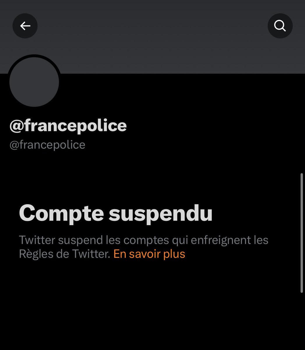 CerfiaFR's tweet image. 🇫🇷 Le compte twitter du syndicat @francepolice est désormais suspendu.