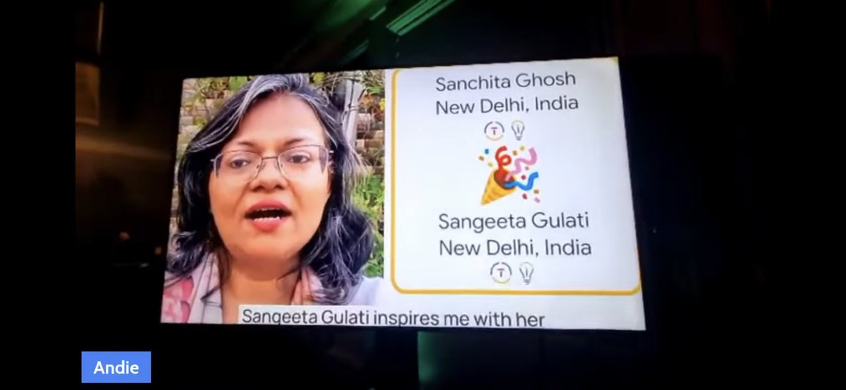 sangeetagulati9's tweet photo. @GoogleForEdu celebrated #GoogleCT #GoogleCI at #ISTELive23 asking members to share who among them inspires others?
@SanchitaGhosh17 thanks for celebrating me ❤️ 
Thanks @MsMagiera for taking care of the global community 
Looking forward to getting  our #GoogleChampion 🏅 https://t.co/rfkK0UbI2S
