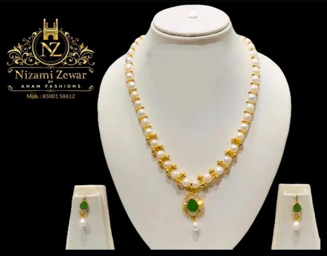 Beautiful Real Pearl Necklace Set with Emerald stone and can be customised
WhatsApp at+91 8500158612
#jewelrydesign #jewelryaddict #jewelrygram #jewelrylover #followback #twitterfollowers #follow4follow #teamfollowback