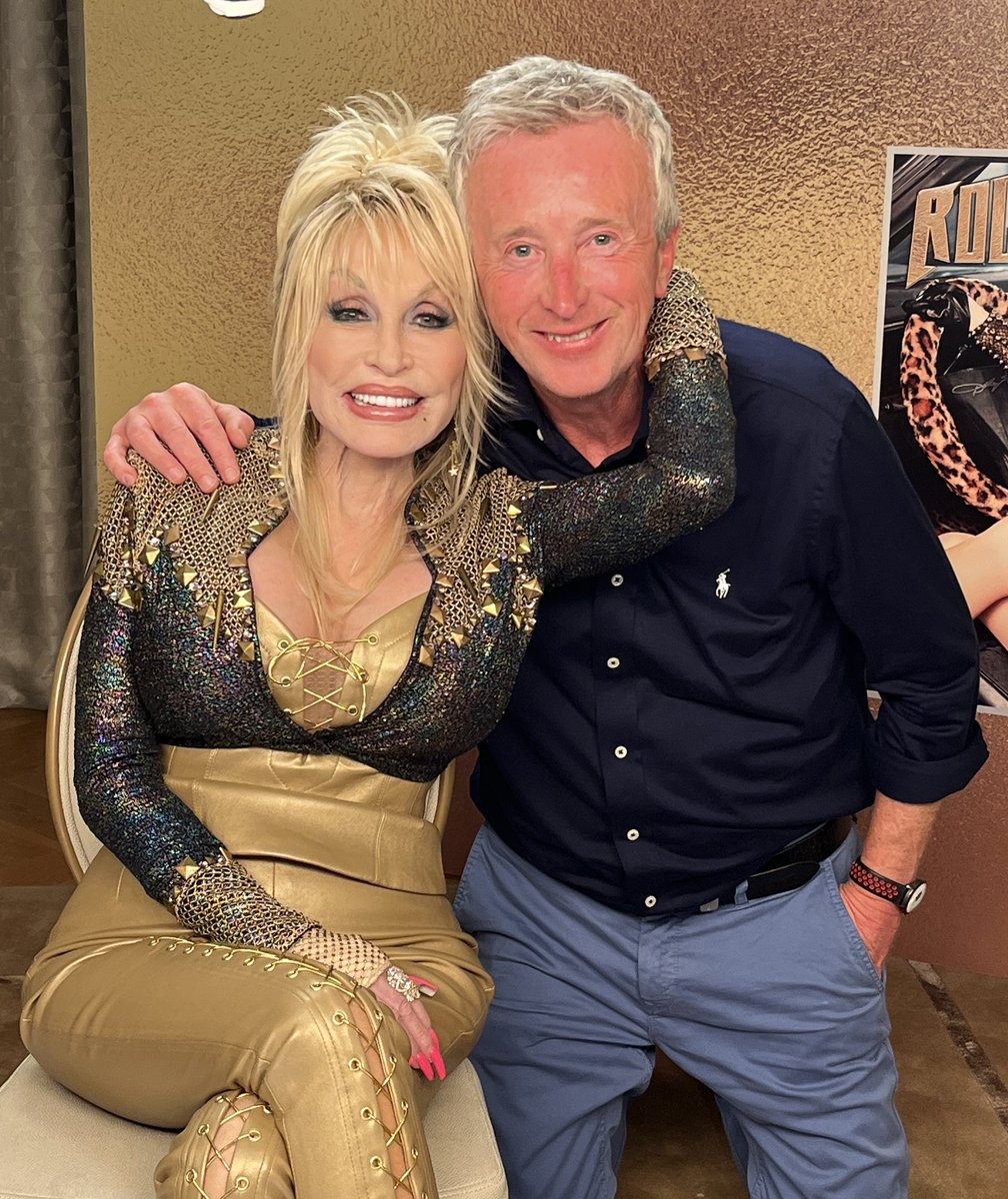 An absolute pleasure with @DollyParton ❤️ Our chat coming soon …