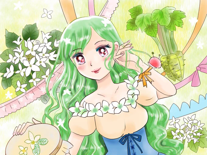 #あなたのみどり色の作品を見せてください  緑髪の女の子ばかり集めてみました(*'▽`*)