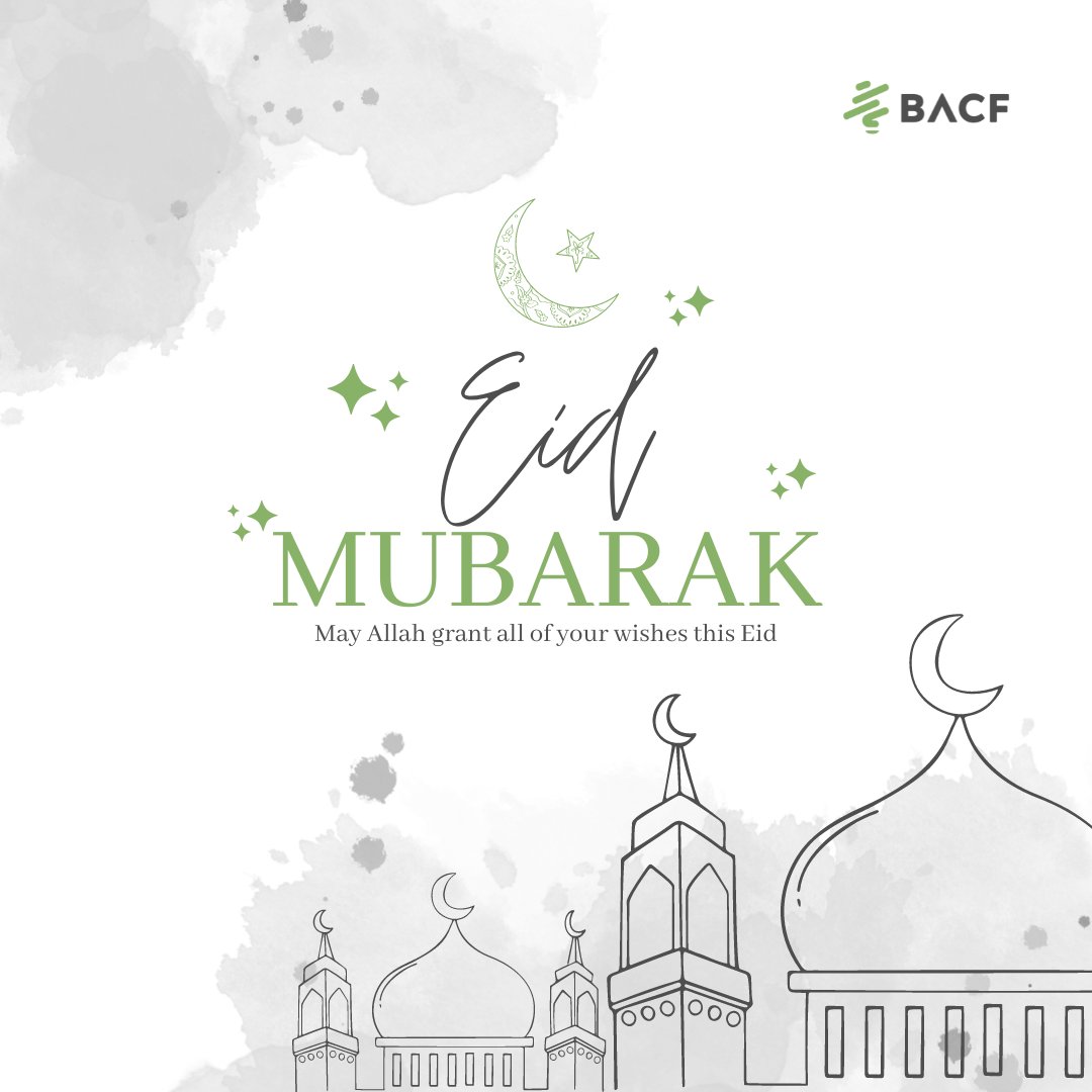 🌙✨Eid al-Adha Mubarak, everyone! As we celebrate this day of sacrifice, let's spread love, kindness, and generosity. May this special day bring peace, happiness, and prosperity to all. Stay safe and enjoy the festivities! #EidAlAdha #FestivalOfSacrifice #SpreadLove #BACFInc