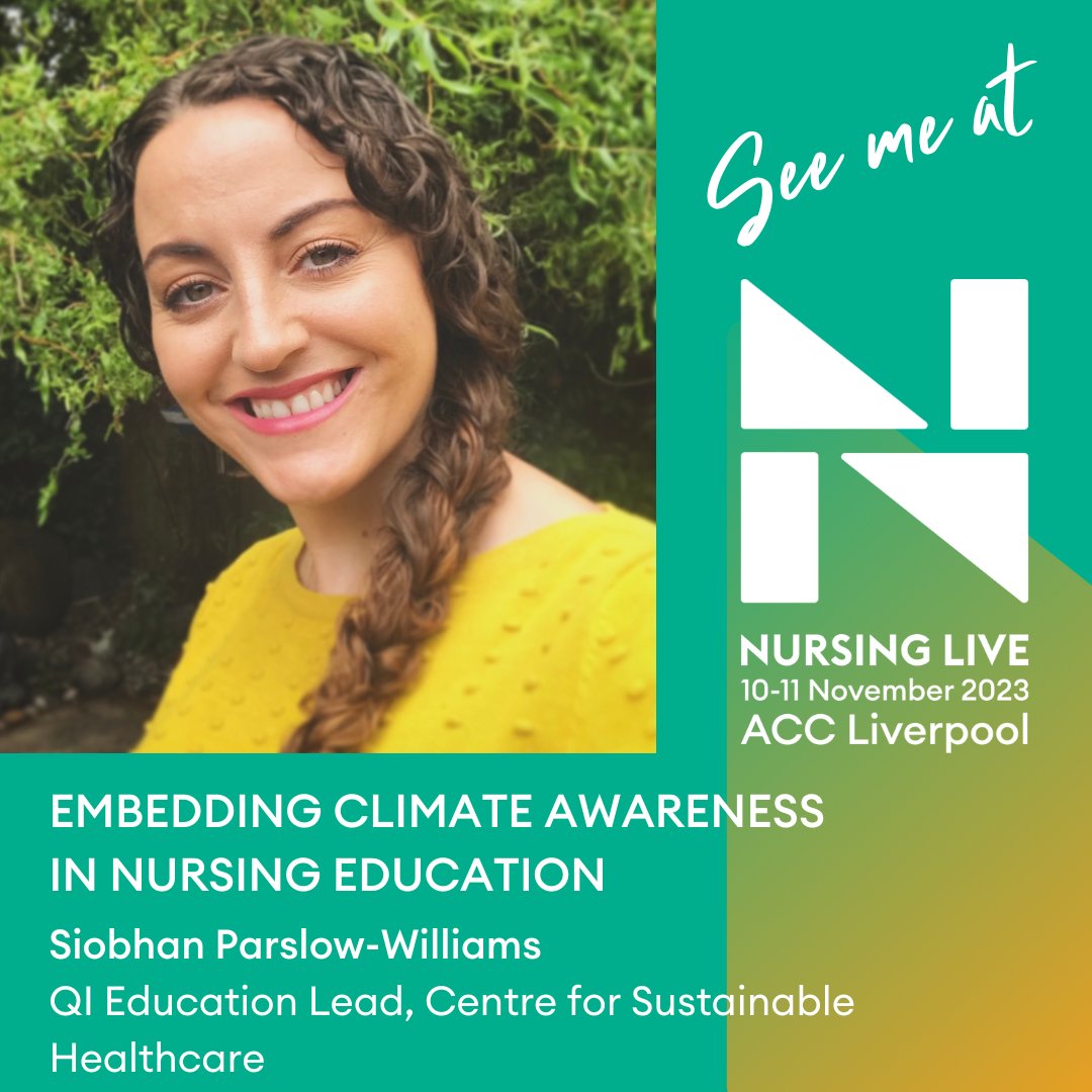 This November RCNi is bringing us the first event of its kind in the UK. Nursing Live is a new professional and personal development event for nursing from students to senior leaders. Register for your free tickets here - nursinglive.com @SusHealthcare @greennurse