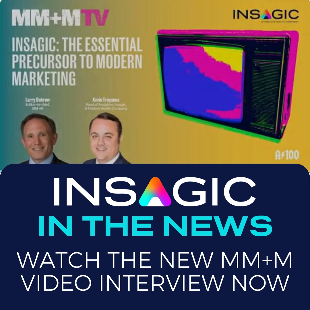 Insagic_'s tweet photo. Larry Dobrow, @MMMnews Editor-in-Chief sat down with our own Head of Analytics Kevin Troyanos, to chat about healthcare marketing at the inflection point. Watch the video here now: https://t.co/kBlDRcX1qm 
#healthcaremarketing #healthcaremarketers #RWE #realworlddata #data https://t.co/i3Jr0huXoy
