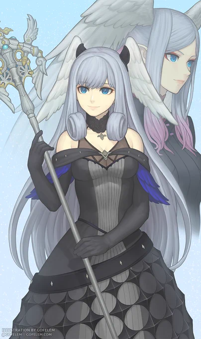 I illustrated Melia with Tyrea for XenoTarot (Xeno series fan project). Thank you for having me!  #Xenoblade #ゼノブレイド