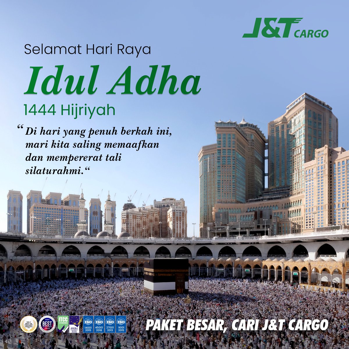 Selamat hari raya Idul Adha 1444, semoga kita selalu diberi kemudahan untuk istiqomah dalam menunaikan ibadah.

#KirimPaketBesar