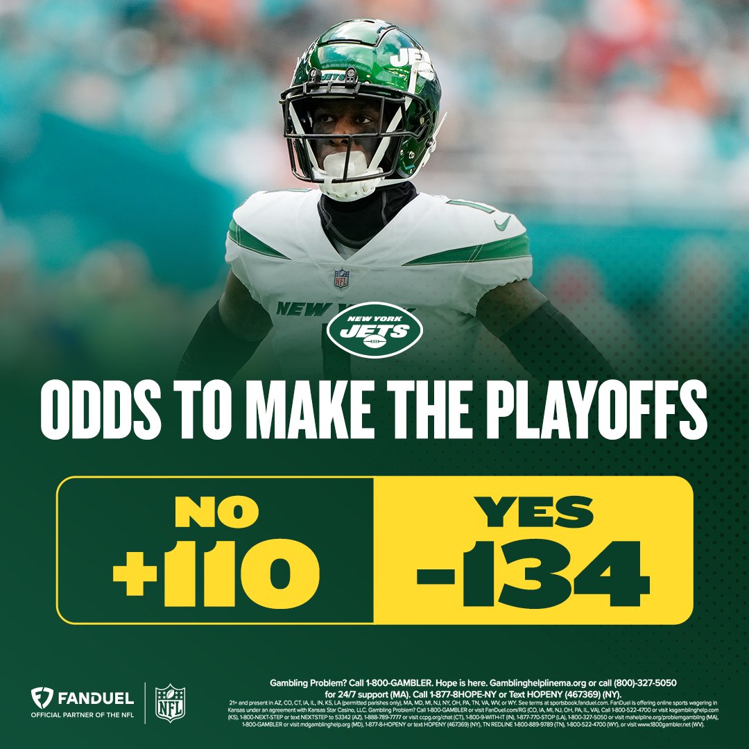 FanDuel Sportsbook on X: 'The Jets haven't made the playoffs since 2010. Is  this the year that changes? 