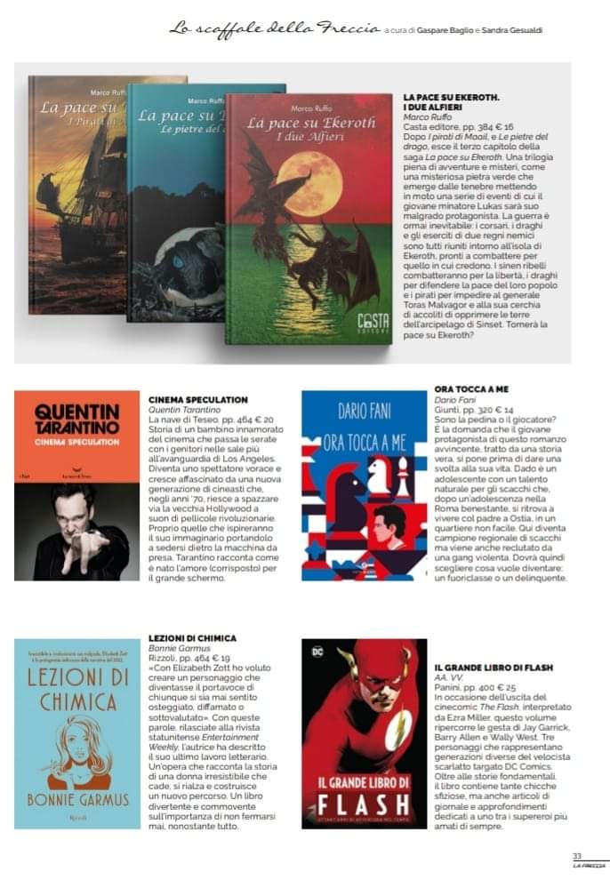 Amici che state viaggiando su #freccia 🚆fatevi consigliare una buona lettura #casta 📚

La trilogia fantasy La pace su Ekeroth di Marco Ruffo si conclude con l'uscita #domani del terzo volume "I due Alfieri" 👥

#sullarivistadellafreccia