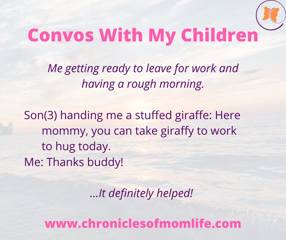 *Check back every Wednesday 
to see our latest "Convos with My Children" posts!*
#convoswithmychildren #chroniclesofmomlife
chroniclesofmomlife.com/convos-with-my…