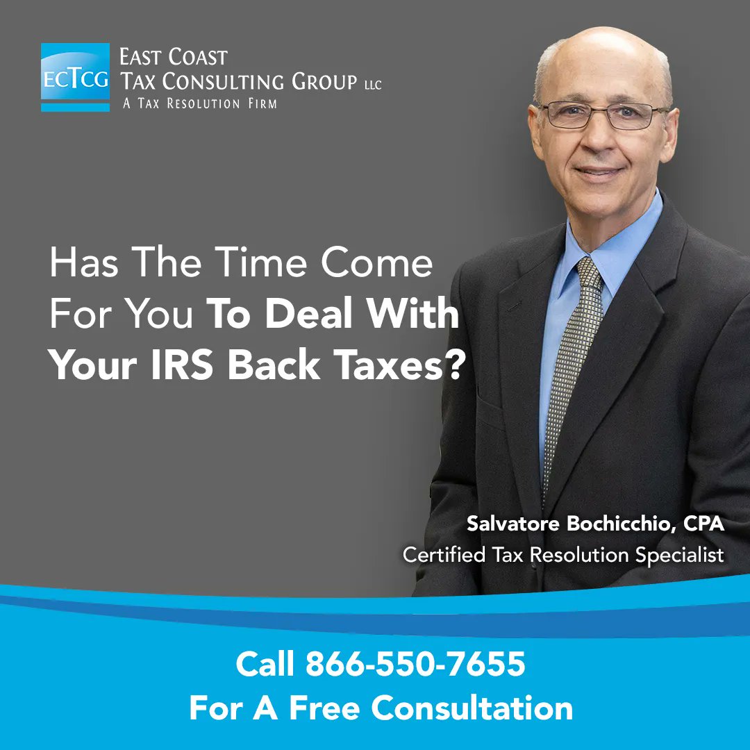 Our tax relief services are ideal for individuals and businesses  that want to finally say goodbye to their tax problems.

#EastCoastTaxConsulting #IRSTaxRelief #TaxProblem