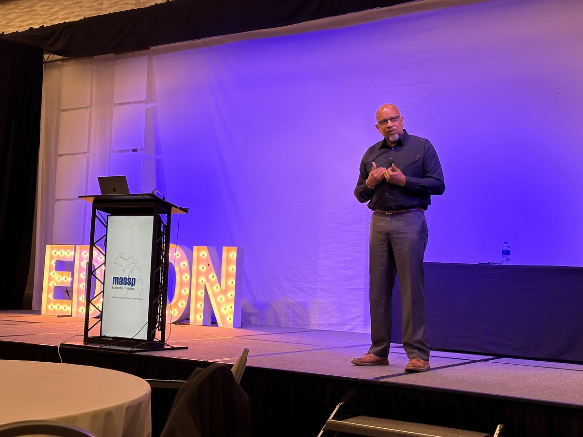 Our closing keynote <a href="/PrincipalKafele/">Principal Kafele</a> is encouraging every building leader to be better! #edcon23
