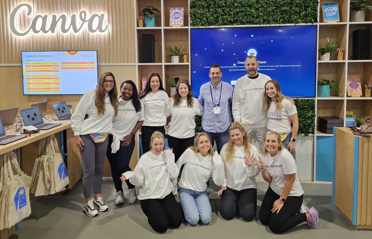 Woo! 😍It’s day 3 of #ISTELive and we have had an amazing time with you all. Come and visit us at the Canva booth, 332 and see our awesome team to chat all things Canva Education! 💙
 #CanvaEdu #NotatISTE