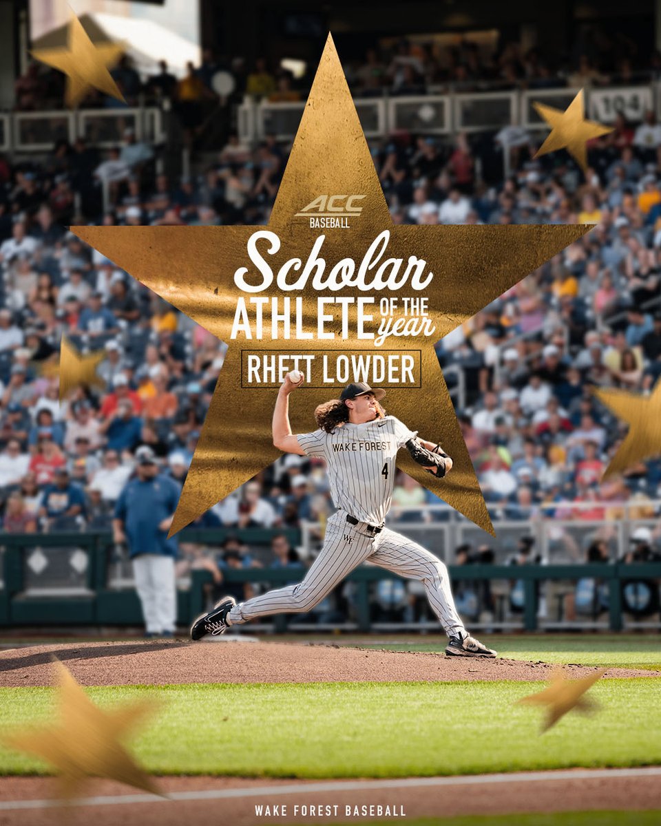 WakeBaseball's tweet image. ACC Scholar-Athlete of the Year 🏆

@lowderrhett 🎩
