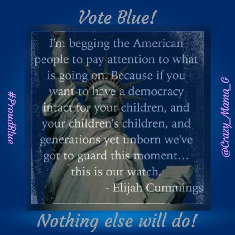 Let's keep fighting for Elijah's goals. 
#ProudBlueWomen
#BluePride 
#ProudBlueVets