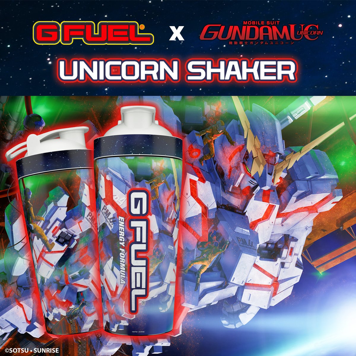 💙 𝗟𝗜𝗞𝗘 + 𝗥𝗧 + 𝗙𝗢𝗟𝗟𝗢𝗪 to win both LIMITED-EDITION, @GundamInfoNA x #GFUEL “𝗕𝗔𝗡𝗦𝗛𝗘𝗘' & '𝗨𝗡𝗜𝗖𝗢𝗥𝗡” METAL SHAKER CUPS! 🤖 Picking 2 winners later this week to celebrate the release of @GBO2EN on Steam! 🛍️ 𝗦𝗛𝗢𝗣: GFUEL.ly/gundam-shakers…