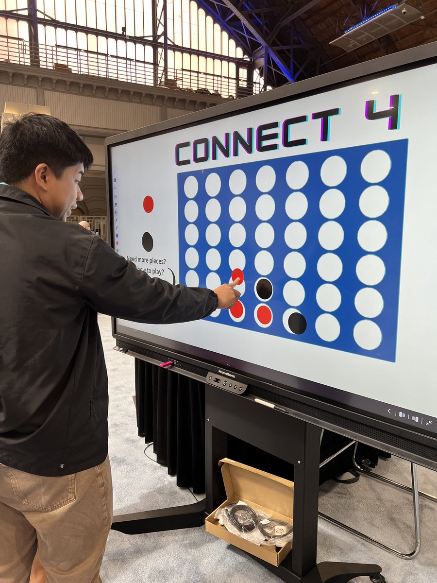 What fun playing some games on a Promethean Panel during our playground session today! <a href="/ISTEconnects/">ISTE</a> #ISTELive