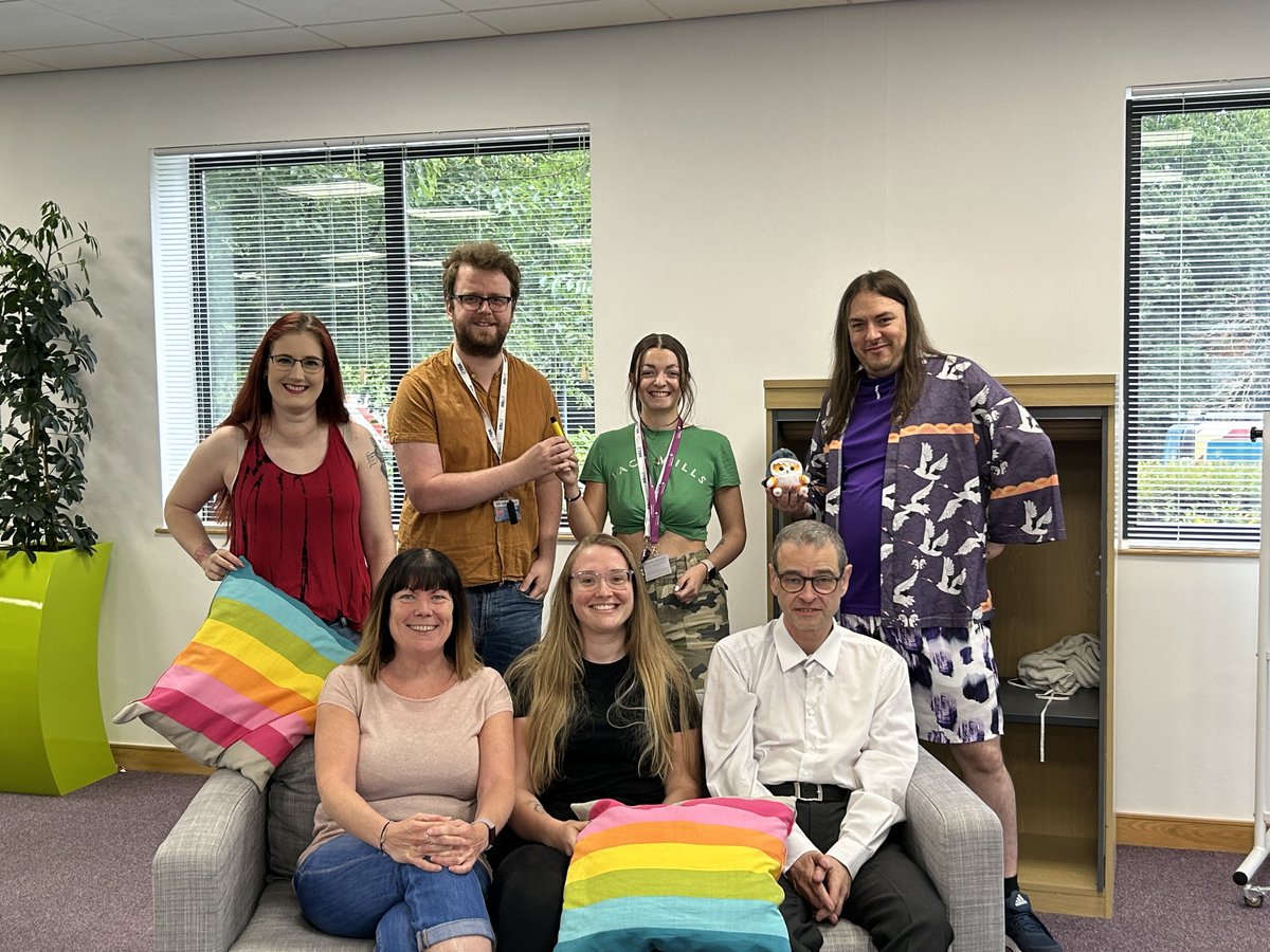 infodigdat's tweet photo. The 28th June marks the start of the Stonewall riots, which is widely regarded as the start of the fight for equal rights for members of the LGBTQIA+ community. To celebrate Pride awareness, our customer service team came together to form the colours of the Pride flag🌈 https://t.co/vchFcJNnL7