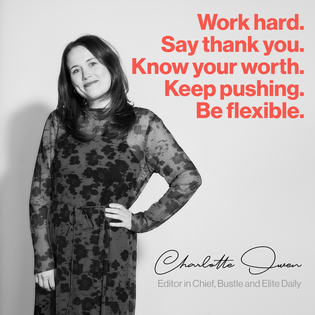 Just some of the advice that <a href="/charlowen/">Charlotte Owen</a> (Editor in Chief of <a href="/bustle/">Bustle</a> and <a href="/EliteDaily/">Elite Daily</a> ) shared during her CoLab Conversation. 

Let us know in the comments what part of Charlotte’s conversation resonated the most with you 👇

Replay Link: linkedin.com/events/7069815…
