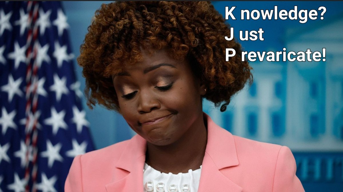 TimNero349587's tweet photo. #KJP #presssecretary
One who takes and answers questions from the #WHpresscorp
Ok!#?$#%@
#MAGA #DemocratsAreDestroyingAmerica https://t.co/ZwZKA985d7