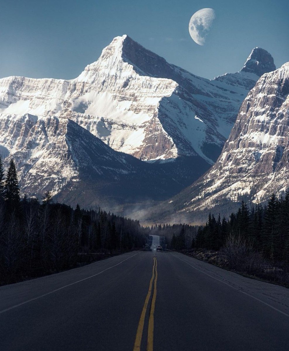 Scenic road in Albert, Canada.