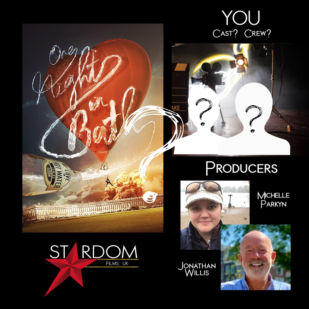 The door to opportunity is closing in 2 days. Join the cast &amp; crew in Bath for this RomCom film set to start filming Aug 7th! Visit stardom-uk.com for all the details and to submit. All but guaranteed to grab a role! #stardomfilms #filmmakers