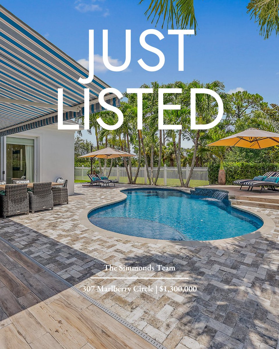 SimmondsTeam's tweet image. #NEWLISTINGALERT NewHaven at Abacoa in Jupiter FL! Immaculate single story 3 bed + office home with 2 baths and custom pool/patio.  Property sits on large lot with serene preserve views. Call Amy Simmonds now for additional details at 561.427.3617. #jupiterflrealestate