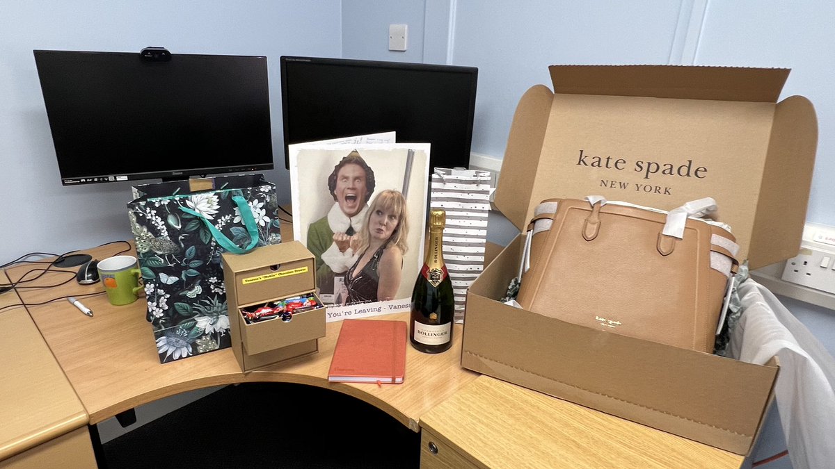 VanessaSingle10's tweet photo. An emotional week last week! After  17 years working for @royalhospital and @DSFS_Ltd, I’m off to pastures new to do a new role at DHSC. Thank you so much for my lovely send off, the cards and amazing presents @StuartCSIHealth @DSFS_Dennis @JC_CDO_CRH @financeCRH https://t.co/7g4UcPCTEp