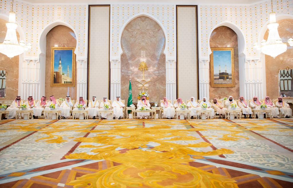 spagov's tweet photo. نيابة عن #خادم_الحرمين_الشريفين.. سمو #ولي_العهد يستقبل في الديوان الملكي بقصر منى المهنئين بـ #عيد_الأضحى_المبارك من أصحاب السمو الأمراء ومفتي عام المملكة وأصحاب الفضيلة والمعالي وكبار المدعوين من دول مجلس التعاون والمسؤولين وقادة القطاعات العسكرية المشاركة في الحج. 
https://t.co/syHVdUIbiF
#واس