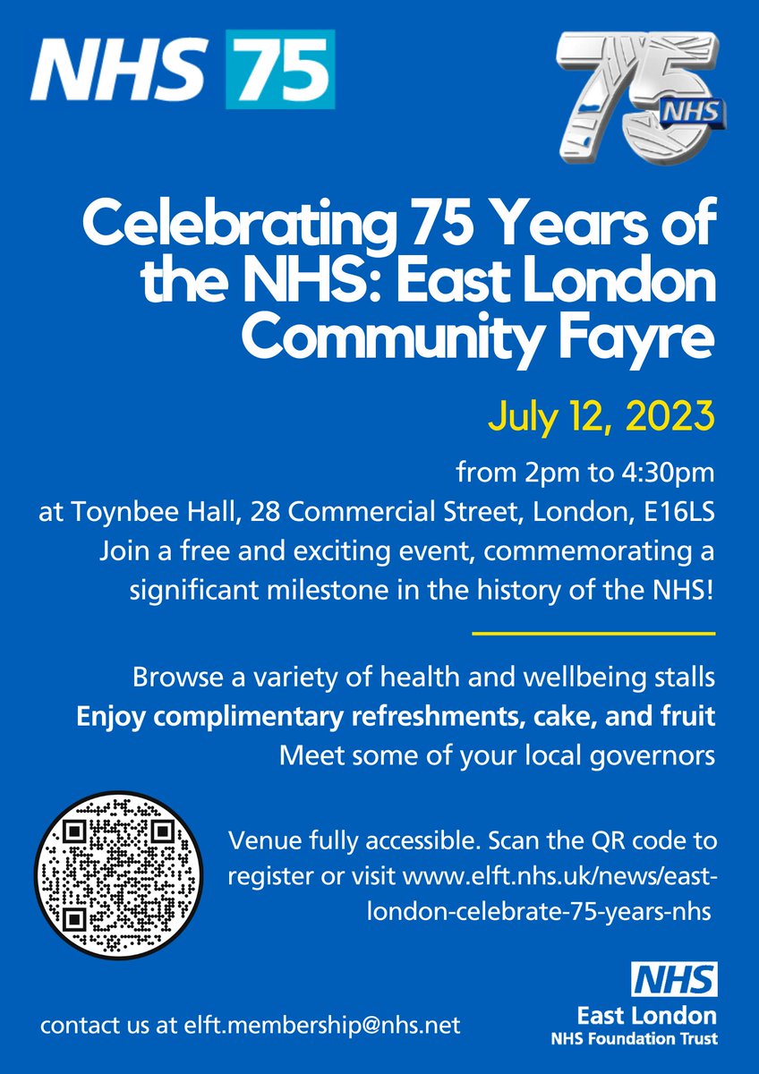 East London NHS Foundation Trust (ELFT) on Twitter "Join us in