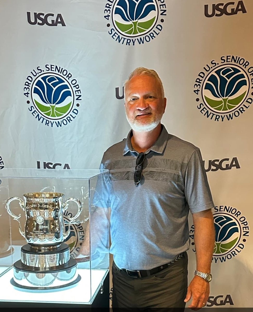 GolfGooseCreek's tweet photo. BIG NEWS! Goose Creek's owner and director of golf, Ross Fisher, officially qualified for the U.S. Senior Open in Wisconsin this week! Our fearless leader tees it up tomorrow at 12:15 p.m. PT. Follow along with live scoring at https://t.co/d0qun33wIw. Let's goooo, Ross! #USSO https://t.co/kdQNDzx5qO