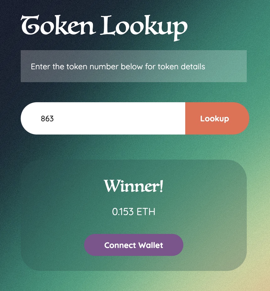 Congrats to those who have survived! On the homepage if you login you can claim your winnings. You can also look up a token to see if its eligible on the Lookup page!  Good game soldiers 🫡