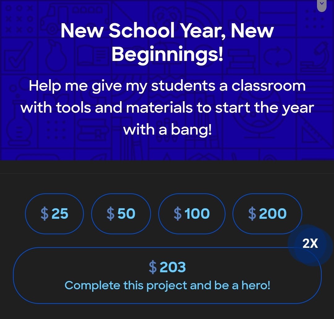 Good morning! Your donation will bring me closer to our goal. Only $2️⃣0️⃣3️⃣to go! $1️⃣ can make an impact in my project. Helps me bring my DC under $200. Thank you!😊
💫 @YNB @craignewmark  can you help w/ a RT?🔄  #PostForPencils