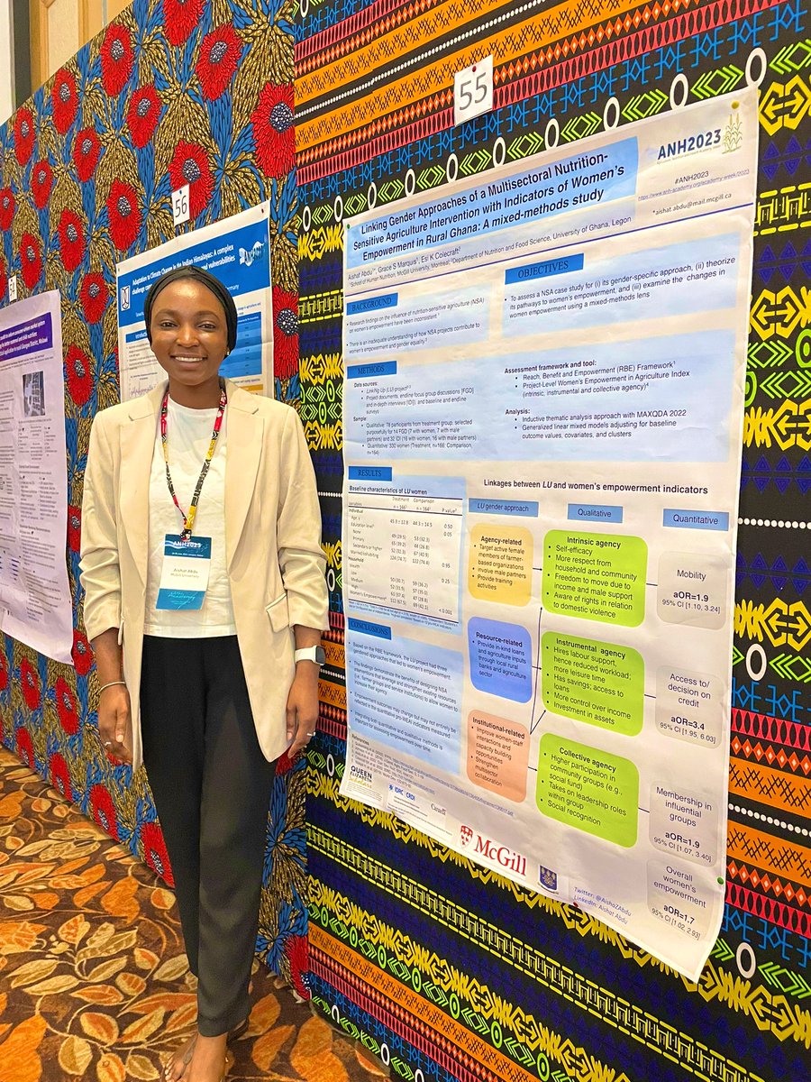 Also excited to share my findings from our nutrition sensitive agriculture intervention project in Ghana @ANH_Academy week in Malawi! #ANH2023