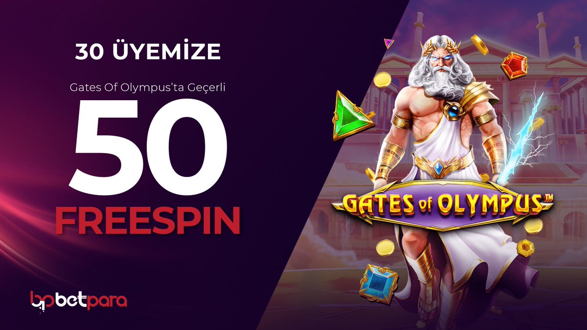 Betpara’dan Yeni Çekiliş🥳👉30 Üyemize🎉50 FREESPIN❇️Görseli beğen❇️Rt yap❇️Yorum kısmına 3 arkadaşını etiketle, yapacağımız çekilişl
🌬️Gates of Olympos’da geçerli✅50 Freespin kazanan üyelermizden biri ol!