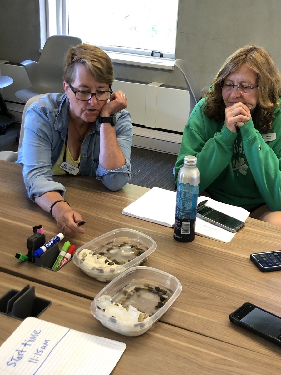 AMSeducation's tweet image. On Day 2 of #ProjectIce, teachers explored ice types, glacier movement, and the impact of glacier melting on sea-level rise with @FudgeTj @UWCoEnv. Participants also learned about ice core drilling from Dr. Kristen Rahilly @COLDEX_STC and a group of inspiring graduate students!