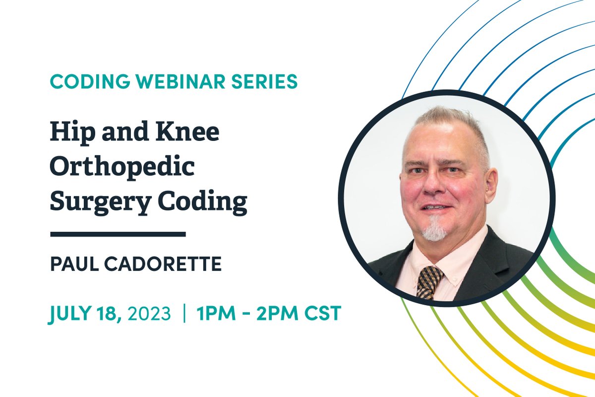nimblercm's tweet image. 📣 Join nimble’s Director of Coding Education, Paul Cadorette, for the Hip and Knee Orthopedic Surgery Coding Webinar. 💻
🗓️ Date: Tuesday, July 18th
⏰ Time: 1pm – 2pm Central
🌐 Register here 👉 bit.ly/3Xxd95Z
#CodingWebinar #OrthopedicCoding #OrthopedicSurgery