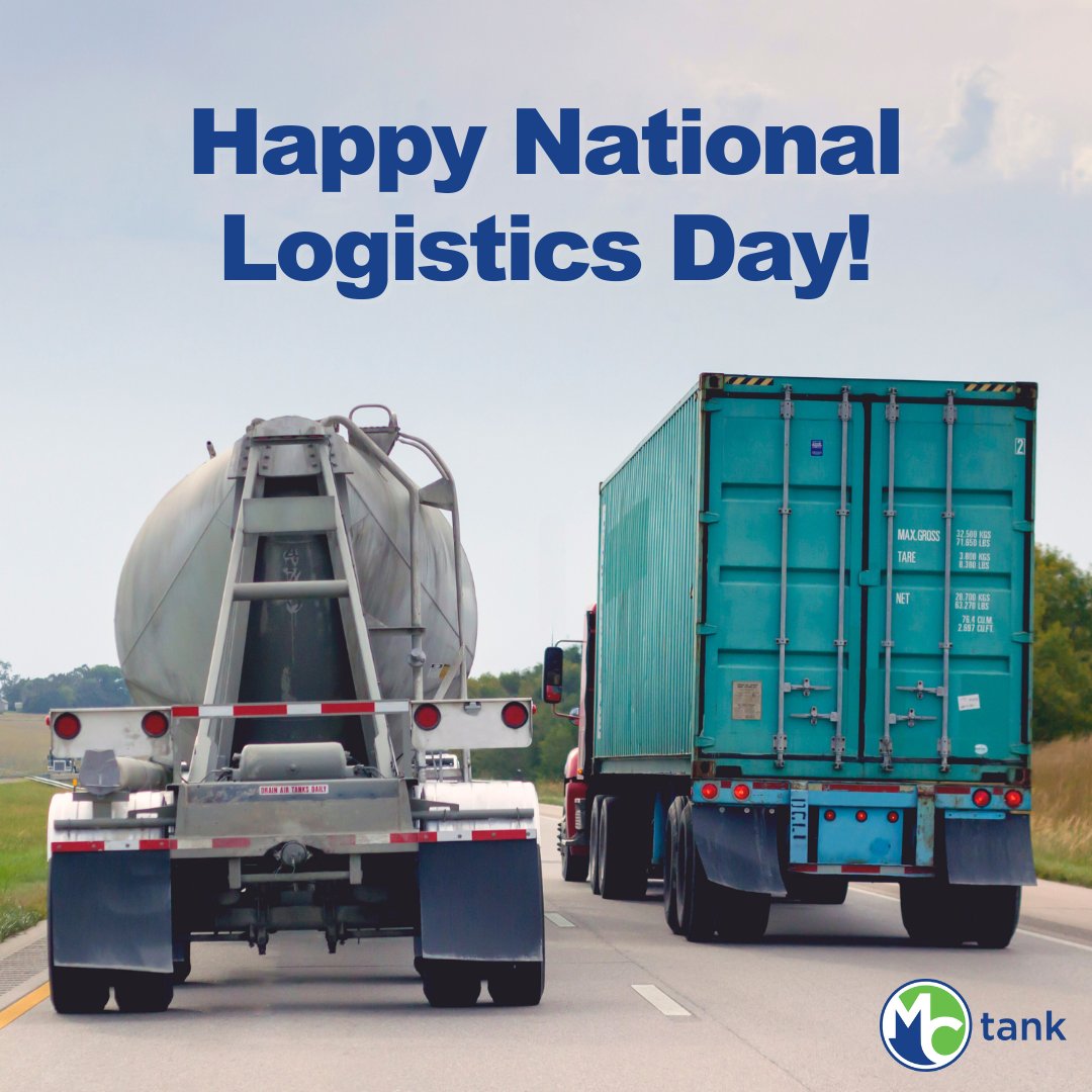 Today's #NationalLogisticsDay, created to celebrate all of the jobs & essential services our industry provides. Sending a shout out to everyone in the logistics industry today. Thanks for all you do!

#ThankATrucker #MCTank #MCTankTransport #transportationindustry #logistics