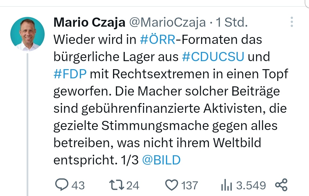 Man kann natürlich den Funk-Beitrag kritisieren. Aber 'gezielte Stimmungsmache' zu beklagen und dann im selben Satz die Bild zu verlinken - schon auch ein bisschen lustig.