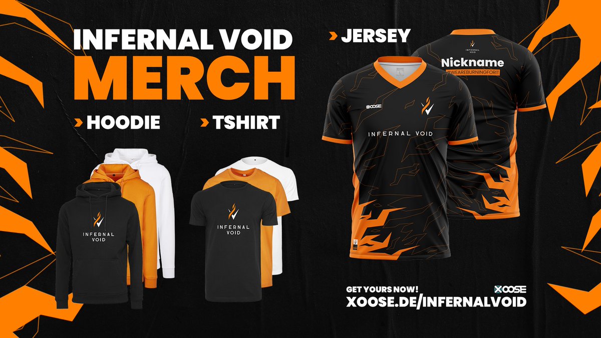 InfernalVoid_IV's tweet photo. [#Announcement]

Here's the official Infernal Void Merch! 🤩

Together with @XOOSEtweet we want to introduce you to our new merchandise shop! 🥳

Until the 4th of July there is a 10% discount with "INFERNALVOID10" 😎🤝 

🛍️ https://t.co/QWiyfnnMOy https://t.co/0kCj5HMiey